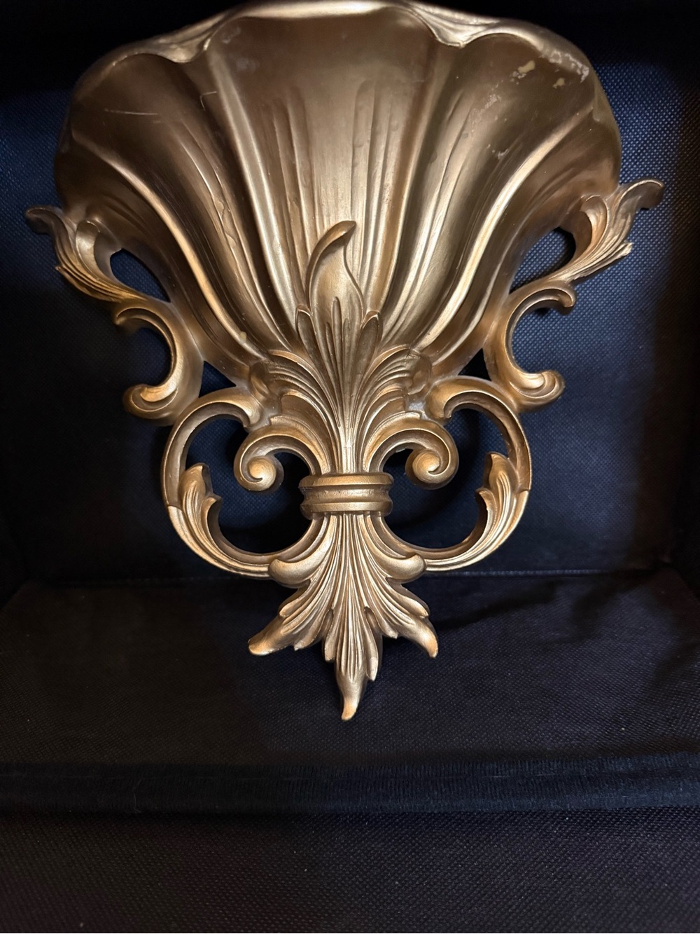 Vintage Dart Homco Gold Wall Pocket Planter model #4446 Wall Accent 1962 #OSH